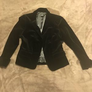 JCrew black velvet blazer.  Size 12.